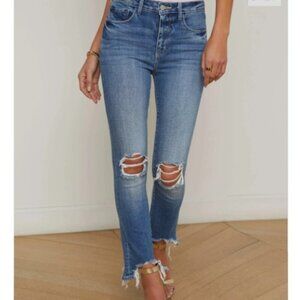 L'AGENCE High Line Distressed Skinny Jean in 'Huxley Destruct' Wash - Size 26